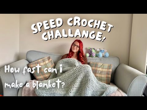 Speed Crochet challenge! How quickly can I crochet a blanket? Crochet blanket challenge