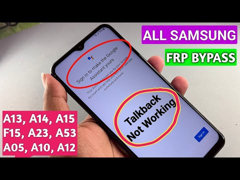 Samsung FRP Bypass TalkBack Not Working 2024 || Samsung A12/A04/A13/A23/A02/A51/F15 Frp Unlock