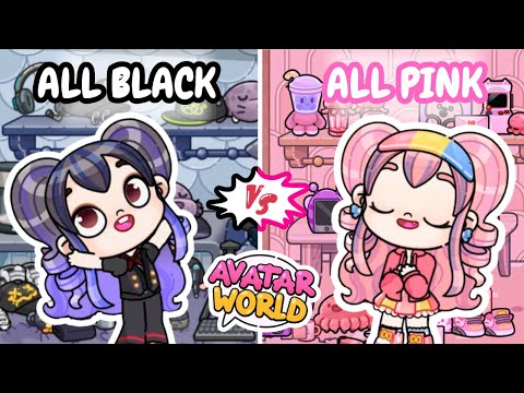 🖤🩷 ALL PINK VS BLACK ITEMS IN AVATAR WORLD 😍 SECRET COLLECTION