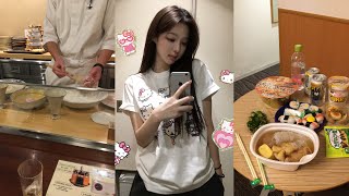 vlog| 오사카 맛집에서 너무 잘생긴 셰프님을 만나버렸다..🇯🇵ft.헬로키티 커스텀 티셔츠 만들기