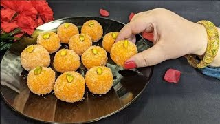 Mango Coconut Ladoo Recipe | How to make Mango Ladoo | Quick & Easy Sweets Recipes