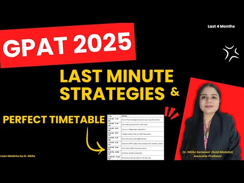 Crack GPAT 2025 in First Attempt | Perfect Study Timetable for Guaranteed Success Pharmacy Aspirants