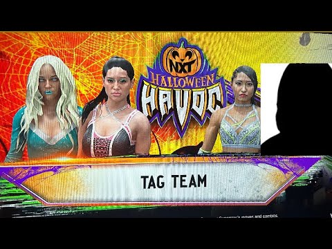 WWE 2K24 AWA Halloween Havoc: The Suicide blondes vs Giulia and ?????