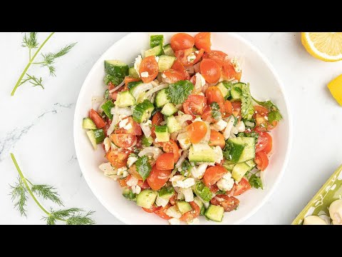 Easy Greek Salad Recipe with Mediterranean Dressing