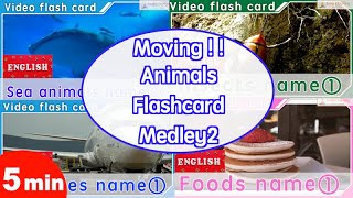 Moving flashcards in a row Medley ~ Flash card medleys for kids & toddlers