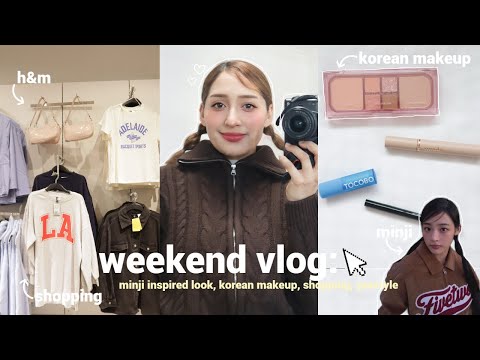 weekend vlog🧸: Minji New Jeans inspired makeup, YesStyle Korean makeup collab, Japan trip, grwm