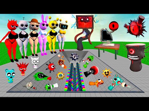 ⚙️ SHREDDER CURSED MR FUN COMPUTER / MR SUN / MISS SPRUNKI FAMILY ALL PHASES SPARTAN KICKING in Gmod