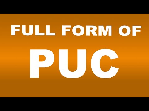 Full Form of PUC | What is PUC Full Form | PUC Abbreviation