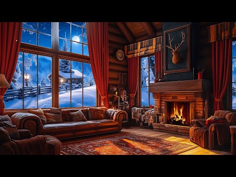 Soothing Fire Sounds And Winter Snow Cozy Room Ambience For A Calm Peaceful Christmas Relaxation