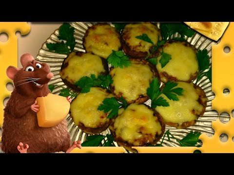 Vegetarian Cheesy Stuffed Baked Mushrooms | Vegetarian recipes