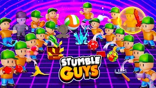 20 Players 20 Different Emotes in Stumble Guys!