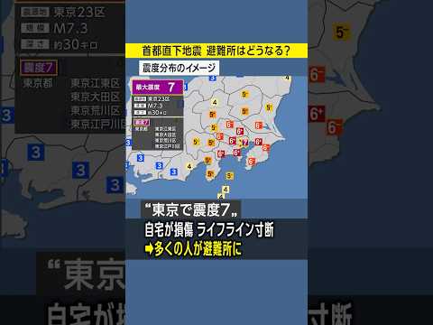 首都直下地震が起きたら避難所はどうなる？／震度7 発生が切迫