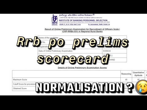 My RRB PO PRE SCORECARD 2024 #rrbpo