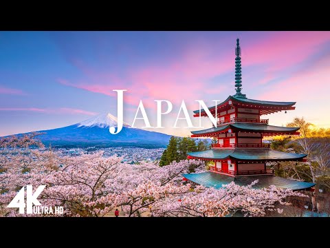 FLYING OVER JAPAN (4K UHD) - Relaxing Music Along With Beautiful Nature Videos - 4K Video HD