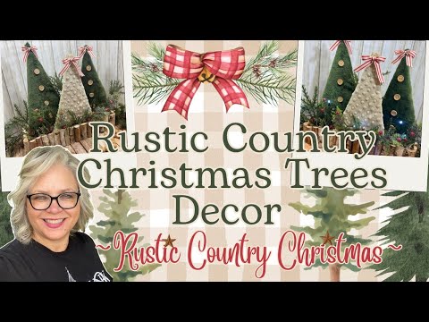 🎄 Rustic Country Christmas Trees Decor || Country Christmas 2023