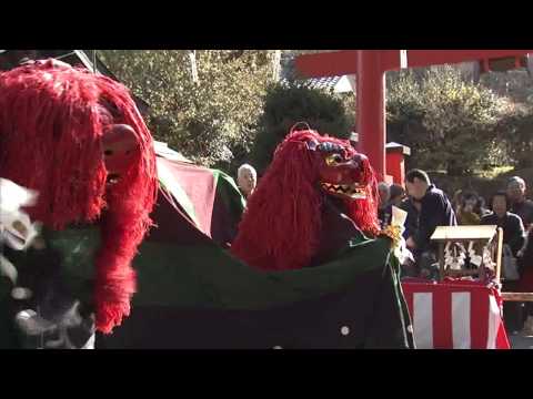 敢国神社　獅子神楽