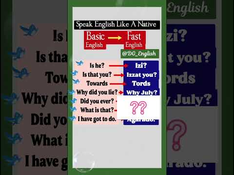 Do You Want To Speak English Fast? | Basic English vs Fast English