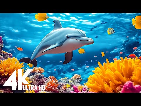 Underwater Marvels 4K (ULTRA HD) Captivating Beauty of Coral Reef Fish - Soothing Meditation Music