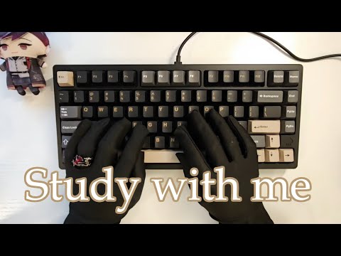 real time study with me 🌧️ | RAINY 75 mechanical keyboard typing asmr | pomodoro timer 50 10