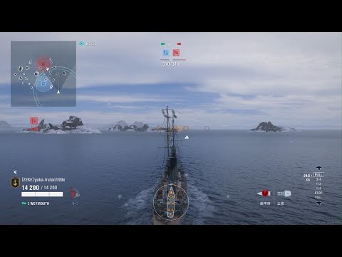 World of Warships: Legends_ティア１はすくないなぁマッチングに時間かかった割にタイマン勝負だった💦突然赤が消えるけどあれはなんだろう❓