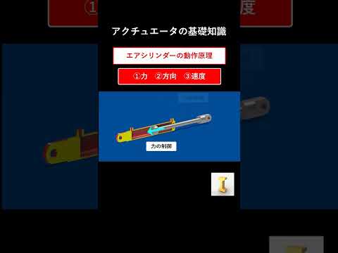 エアシリンダーの動作原理をサクッと解説　 #機械設計　#空気圧