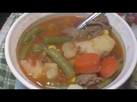 How to cook Hamburger Soup Super Easy  Oh yea!