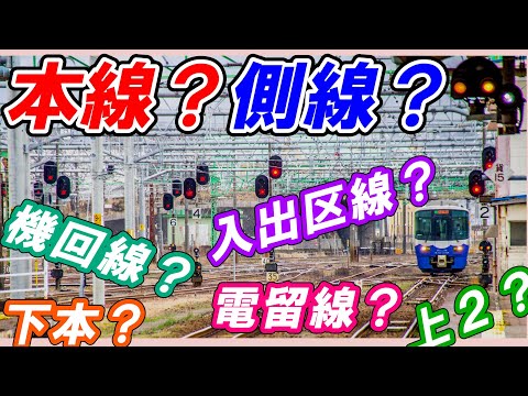 【停車場の線路】＊番線呼称＊本線と側線＊主本線と副本線＊側線の名称＊