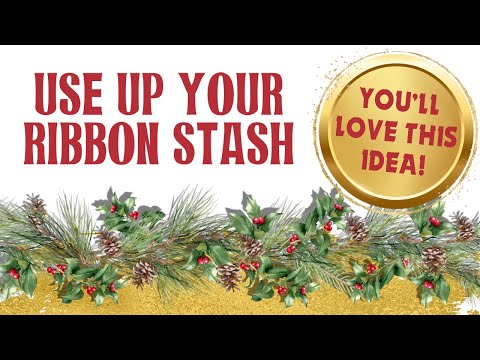 Simple Ways to use up your Christmas (or any) Ribbons!! DIY handmade Greeting Card  Tutorial 2023