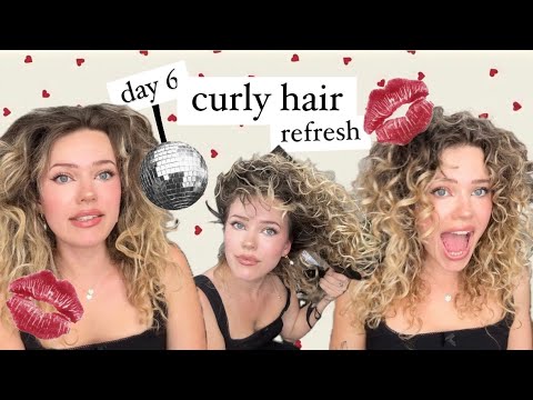 curly hair refresh on crusty day 6 hair :O