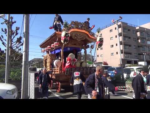 羽村市内神社祭礼  (木遣り～山車出発)五ノ神囃子保存会