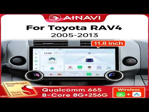 Ainavi 11.8inch Multimedia Player For Toyota RAV4 Rav 4 XA30 2005-2013 Carplay Android Aut