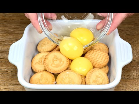 Beat the cookies with the eggs! The most popular dessert this fall! no baking!