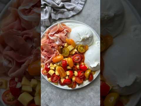 Summer Burrata Salad ☀️ #shorts #burrata #salad #saladideas #howto #short #recipe