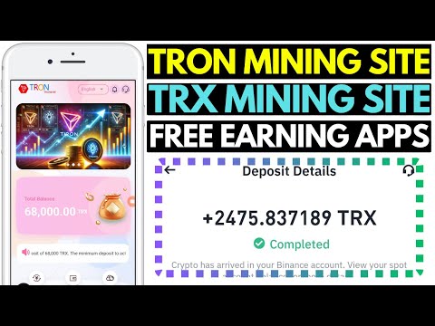 TRX Mining Website in 2025 | How to Make Daily Extra Income | Mining TRX & USDT | Crypto Earning App