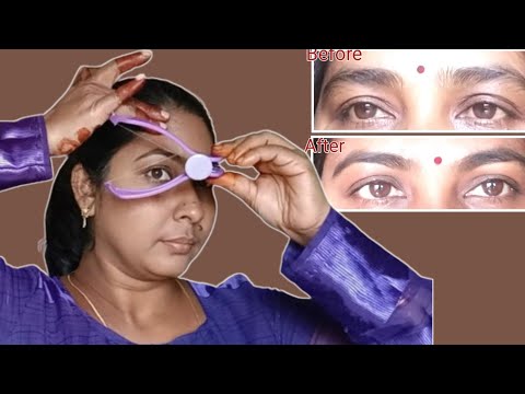 How to shape eyebrows at home//facial hair removing//self  threading //Surya's food and beauty