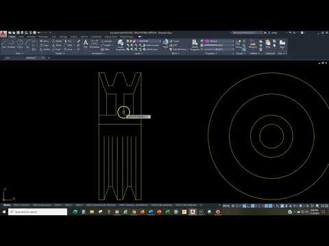 Double-V Pulley Half Section