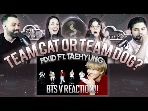 V of BTS "Team Cat or Team Dog - Pixid" - Reaction - Tae's acting in this one 😂 | Couples React