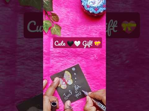 Cute 🖤🤍 Gift 💝 #youtubeshorts #creative #satisfying #artandcraft #craft #bff #viral #giftideas