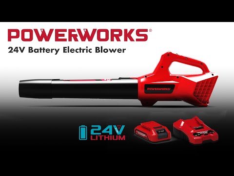 POWERWORKS 充電式 ブロワー（ブロア）コードレス 送風機 24Vバッテリー式