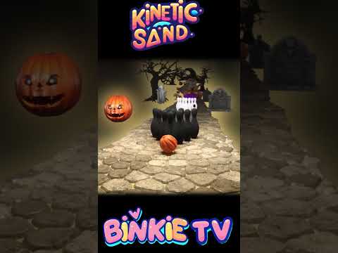 🎳 Colors & Ghosts! Smashing Kinetic Sand Bowling Pins! #halloween 👻💥  #kineticsandplay  #kineticsand