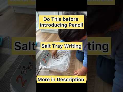 salt tray helps you build fine motor skills & a low stress sensory activity. Follow for more❤️