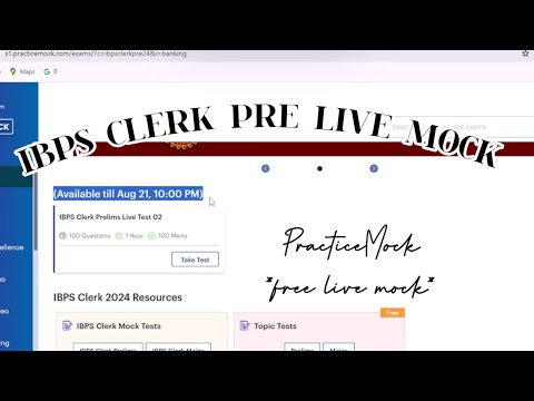 IBPS CLERK PRE LIVE MOCK TEST | PRACTICE MOCK | 20 Aug | share your attempts👇🏻💕