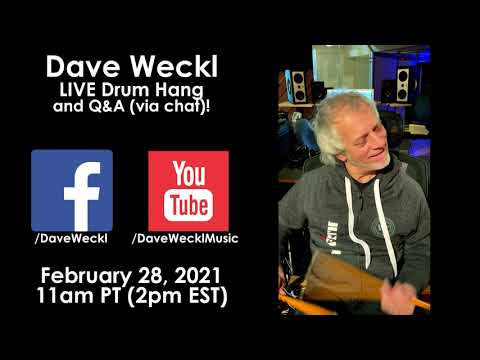 Promo: Dave Weckl Drum Hang/Q&A Feb. 28, 2021