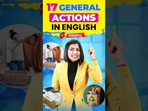 17 Everyday Actions✂️ in English, Spoken English Vocabulary | Kanchan English Connection #shorts