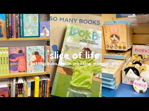 slice of life !! getting boba, smiski unboxing, manga shopping, ect