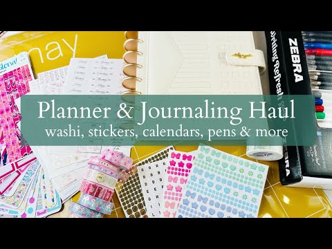 Haul | Big Wall Calendars, New Planner Cover, Washi, Stickers, Pens & More! |  Planner Supplies