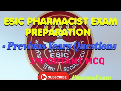 ESIC Pharmacist Previous Year Question2019 #esic_pharmacist #pharmacistexampreparation #previousyear