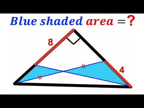 Can you find area of the Blue shaded region? | (Think outside the Box) | #math #maths | #geometry