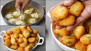 I Combined Raw Rice With Potato & Make This Crispy Pakoda Recipe | Rice Aloo Snacks Recipe