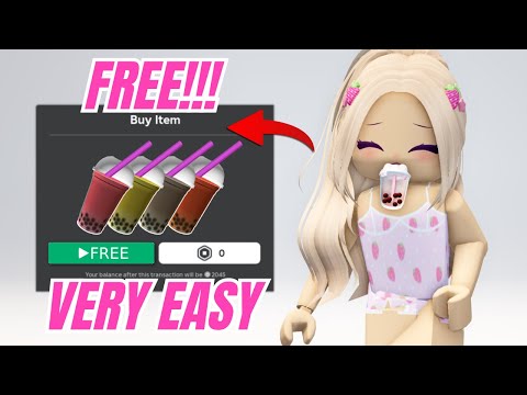 Get 4 BOBA TEAS FREE ROBLOX ITEMS in 2024! 🥰🧋